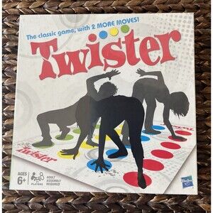 Hasbro TWISTER The Ultimate Family Fun Game With 2 More Moves - New Sealed!